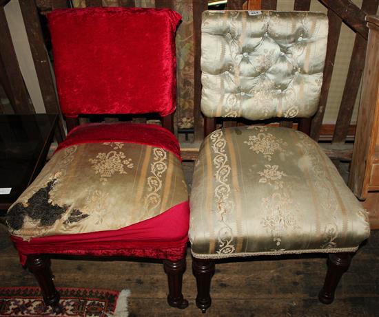 Two Victorian chairs(-)